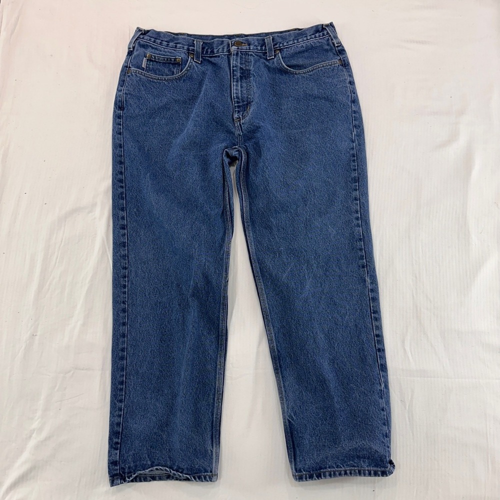 Carhartt B460 DVB Relaxed Fit Men's Jeans 40x30 Blue Denim Workwear Blokecore